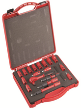 Set of 18 VDE 1000V sockets "D1/4 + handles + Allen bits